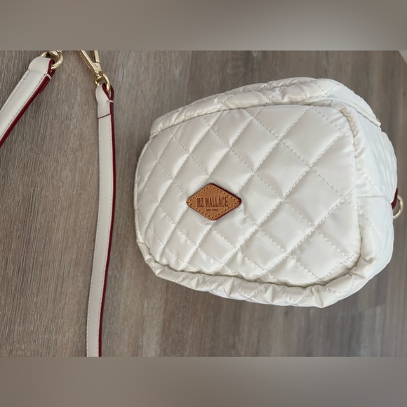 MZ Wallace Pearl Metallic Bucket Crossbody Shoulder Bag - Picture 7 of 11